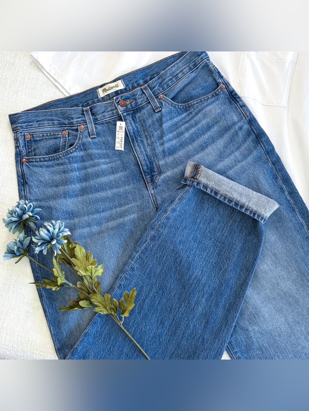 Madewell slouchy jeans.